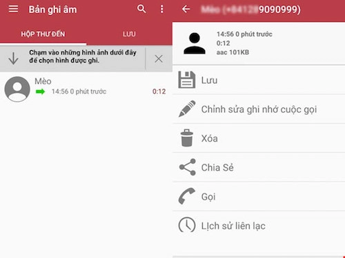 2 ứng dụng ghi âm cuộc gọi cho android và ios