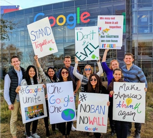 2000 nhân viên google xuống đường phản đối lệnh cấm nhập cư mới