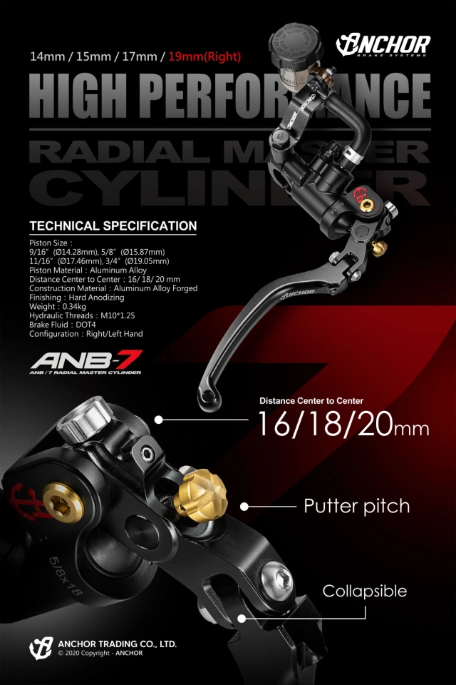 Anchor anb-7 cùm thắng mới bổ sung 2 tính năng không thua gì brembo corsa corta