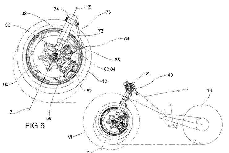 Aprilia tiết lộ bằng sáng chế cho công nghệ anti-dive technology