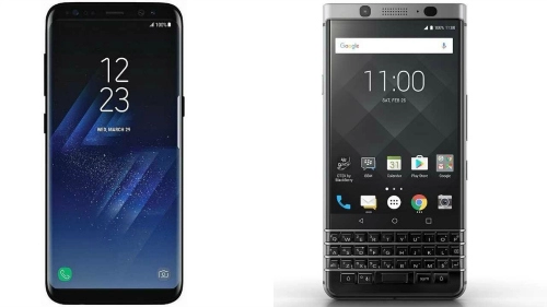 Blackberry keyone so kè cùng galaxy s8