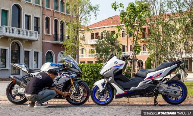 Bmw s1000rr độ siêu khủng với phong cách hp4 race đón giáng sinh cùng người em bmw c650