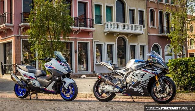 Bmw s1000rr độ siêu khủng với phong cách hp4 race đón giáng sinh cùng người em bmw c650