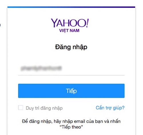 Cách đăng nhập yahoo messenger khi quên mật khẩu