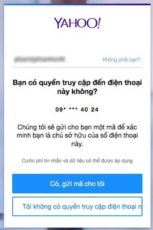 Cách đăng nhập yahoo messenger khi quên mật khẩu