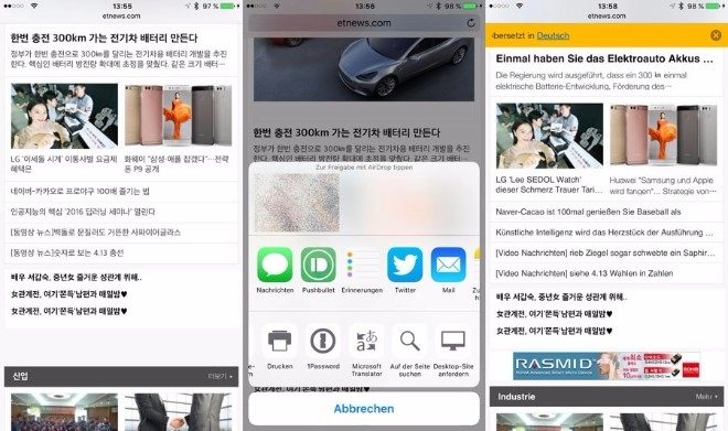 Cách dịch trang web trong trình duyệt safari trên thiết bị ios