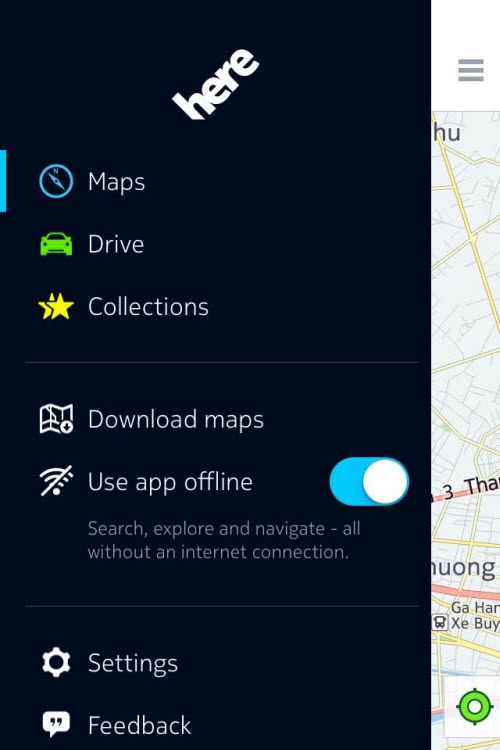 Cách dùng bản đồ here maps không cần mạng trên iphone