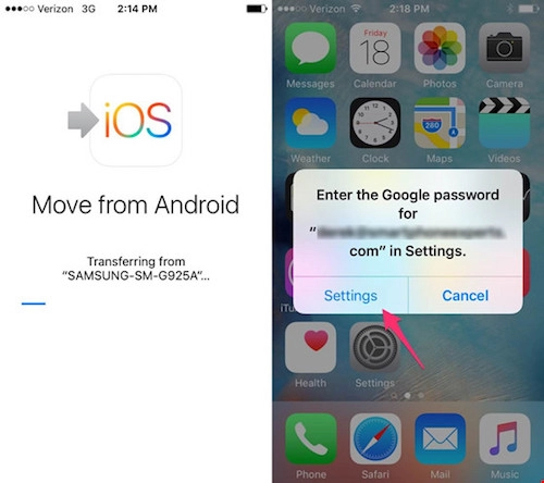 Cách sao lưu dữ liệu từ smartphone android sang iphone