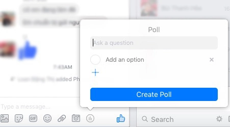 Cách tạo khảo sát trong nhóm chat facebook messenger