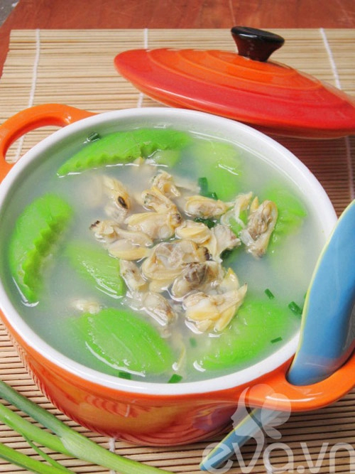 Canh ngao nấu mướp ngon miệng