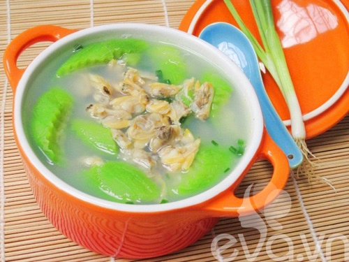 Canh ngao nấu mướp ngon miệng