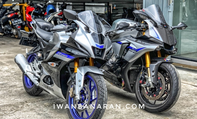 Chi tiết yamaha r15m đọ dáng cùng đàn anh r1m