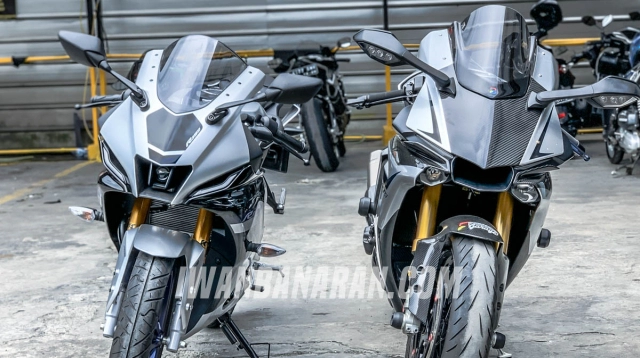 Chi tiết yamaha r15m đọ dáng cùng đàn anh r1m