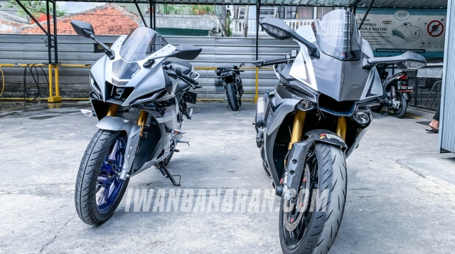 Chi tiết yamaha r15m đọ dáng cùng đàn anh r1m