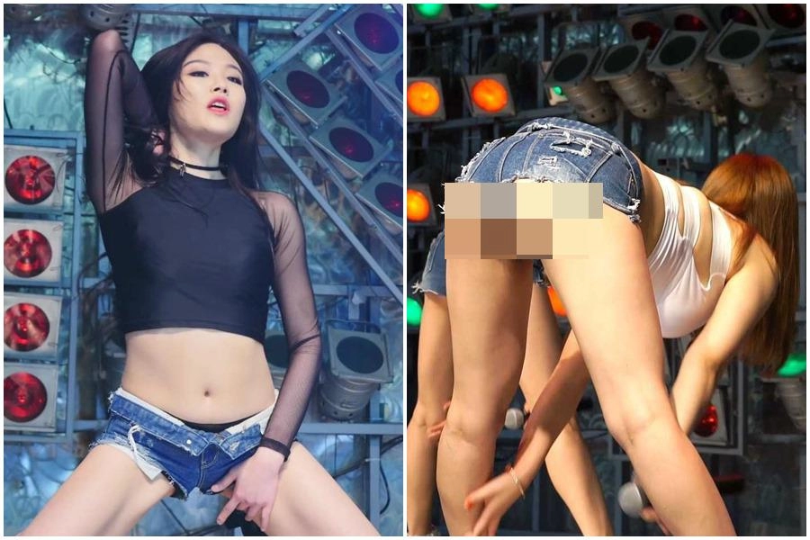 Chóng mặt vì quần 15cm ngắn tới lộ cả nội y của các cô ca sĩ liều lĩnh
