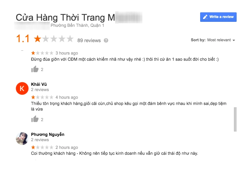 Dân tình không ngừng rate 1 sao thương hiệu trương thế vinh mong mọi người bình tĩnh