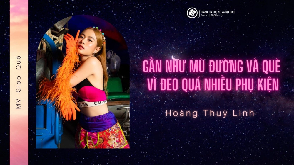 Đeo toàn đồ lỉnh kỉnh bà đồng hoàng thuỳ linh phải vật lộn trong hậu trường