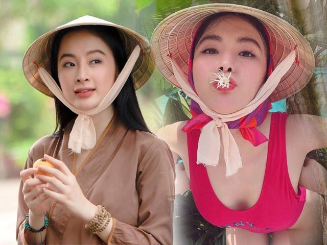 Đội nón lá đi từ thiện về angela phương trinh sẵn tiện mang đi bơi luôn