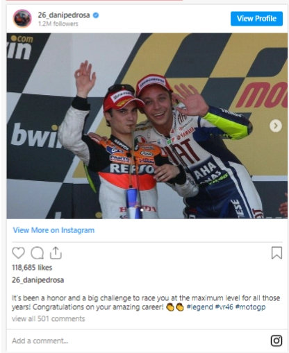 Đồng đội và đối thủ đã nói gì khi hay tin valentino rossi giải nghệ