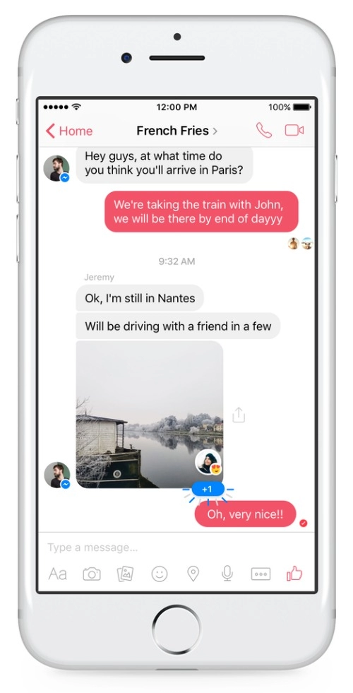 Facebook messenger cung cấp tính năng phản hồi cảm xúc mới