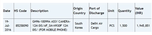Galaxy note 7 có camera 12mp dùng pin 3500 mah