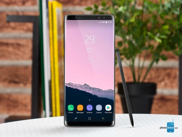 Galaxy note 8 chưa ra mắt đã đọ kích cỡ với smartphone cỡ lớn