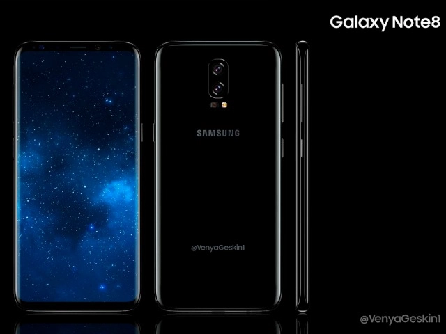 Galaxy note 8 xuất hiện với hình dáng thật không thể tin nổi