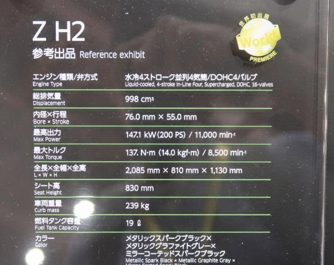 Giá xe kawasaki z h2 tại thị trường mỹ chỉ gần 395 triệu đồng