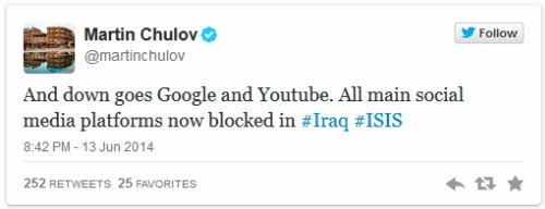 Google facebook và hàng loạt mạng xã hội bị chặn ở iraq
