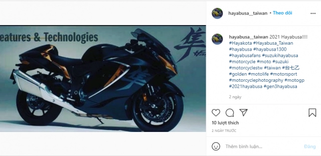 Hình ảnh suzuki hayabusa 2021 lộ diện trên instagram