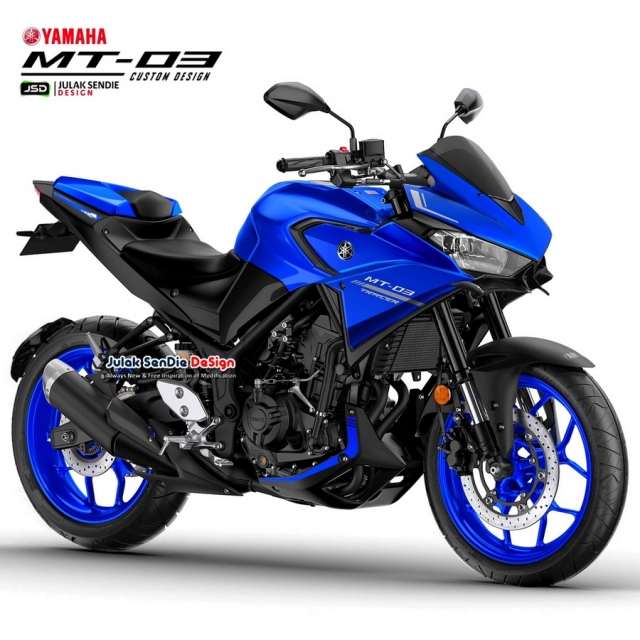 Hình ảnh thiết kế của yamaha mt-03 tracer sport touring mới