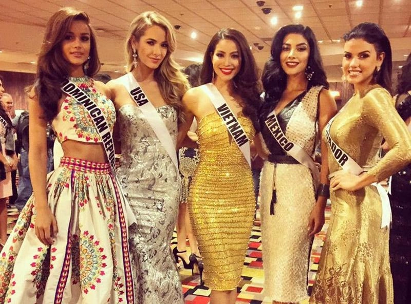 Hoa hậu phạm hương sẽ gặp lại các hoa hậu đình đám tại miss universe 2015 năm xưa