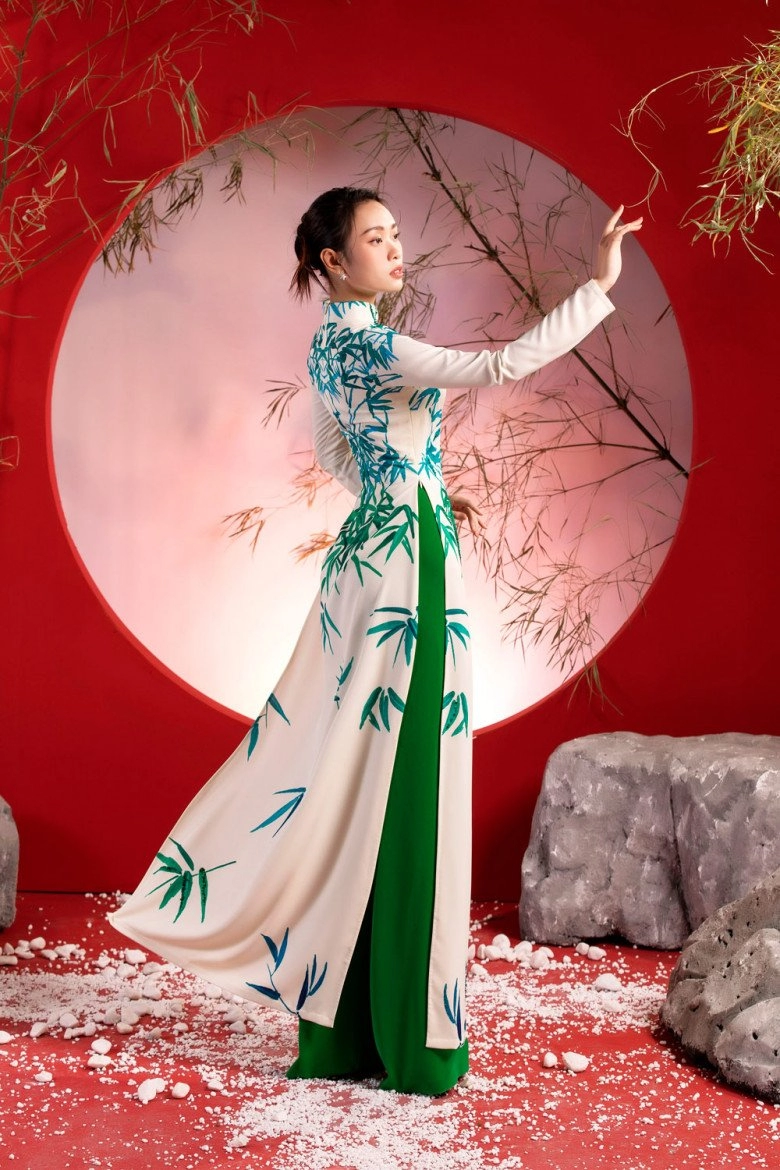 Hoa hậu việt có tên kêu như chuông diện áo dài kêu gọi bảo tồn và phát triển cây tre việt nam