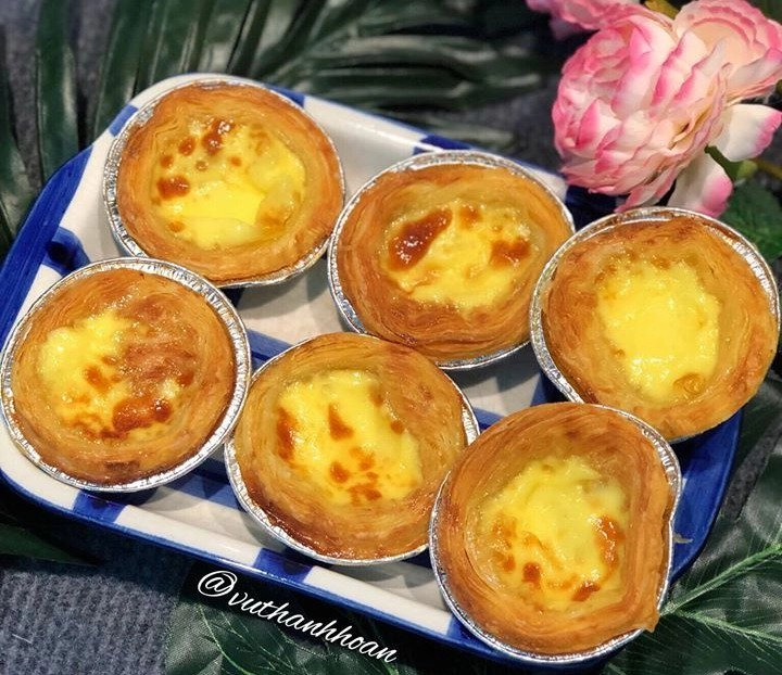 Học vợ đảm làm bánh tart trứng đơn giản nhưng tuyệt ngon bằng nồi chiên không dầu đế mua sẵn