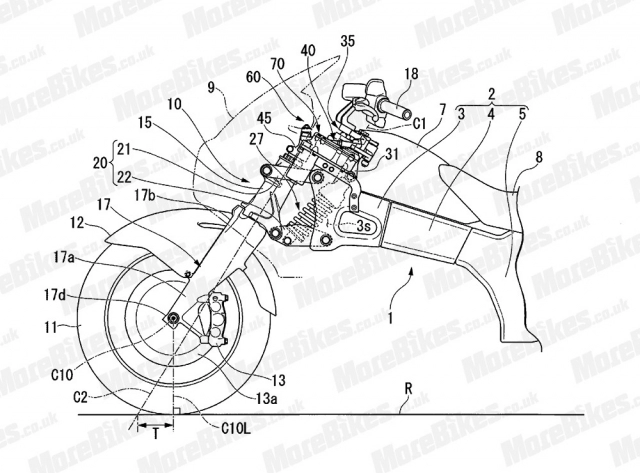 Honda neo wing được hé lộ bảng thiết kế hệ thống trợ lực tay lái cao cấp