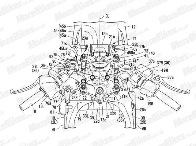 Honda neo wing được hé lộ bảng thiết kế hệ thống trợ lực tay lái cao cấp