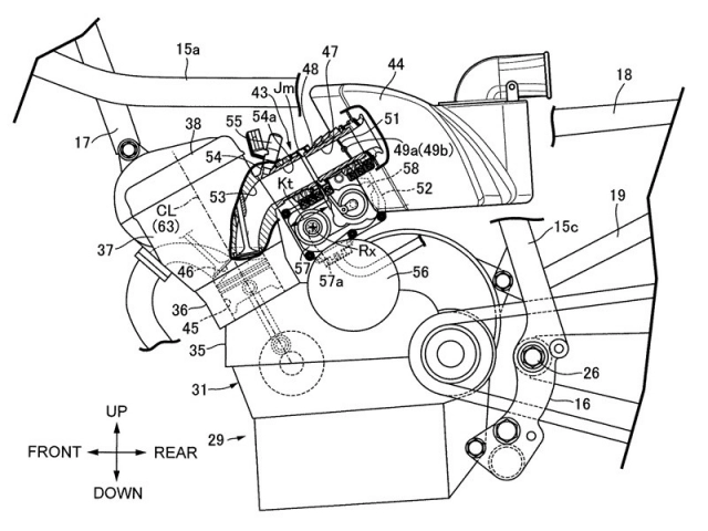 Honda tiếp tục tiết lộ thiết kế động cơ của mẫu cbx 6 xy-lanh