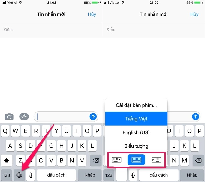 Hướng dẫn sử dụng bàn phím một tay trên ios 11