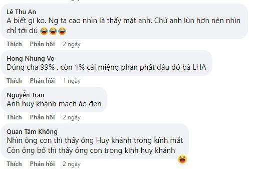 Huy khánhkhoe giống nhau y hệt với con trai 17 tuổi cao 1m8 hìnhảnh phản chiếu ở mắt kính khác hẳn