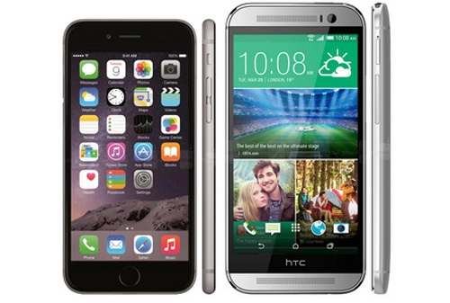 Iphone 6 so tài cao thấp với htc one m8