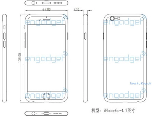 Iphone 6s lộ bản thiết kế chi tiết dày hơn iphone 6