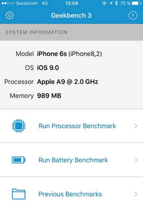 Iphone 6s plus chỉ sở hữu ram 1gb
