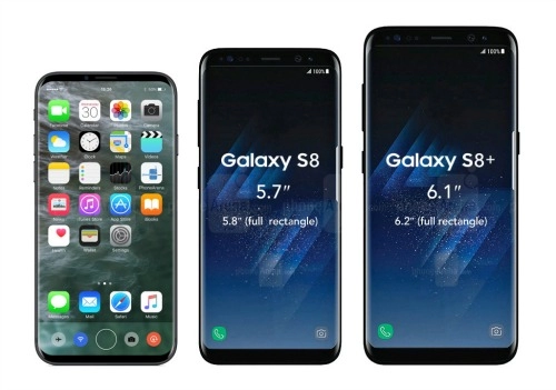 Iphone 8 sẽ có ngoại hình như galaxy s8 s8 plus và lg g6 không viền