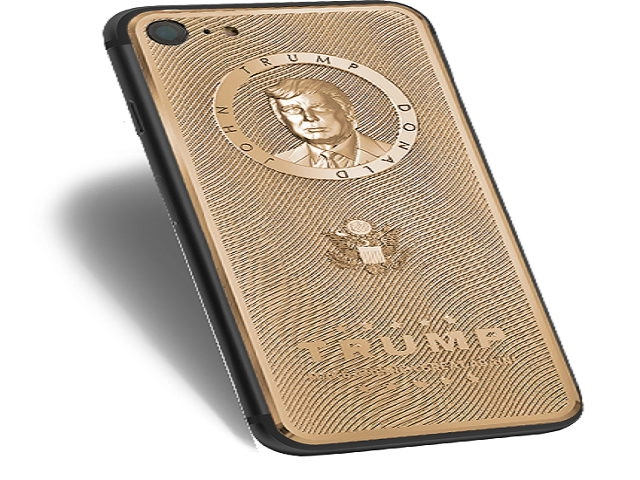 Iphone mạ vàng khắc hình donald trump giá cao