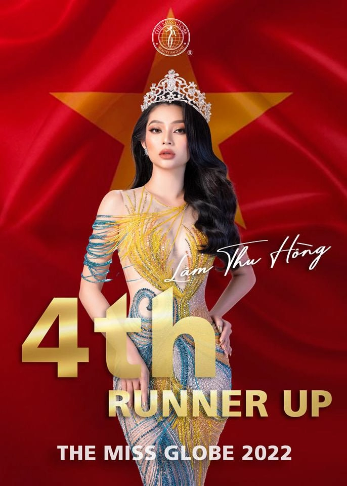 Lâm thu hồng ẵm giải á hậu 4 miss globe 2022 mất hành lý 7 ngày vẫn thắng đẫm giải thưởng