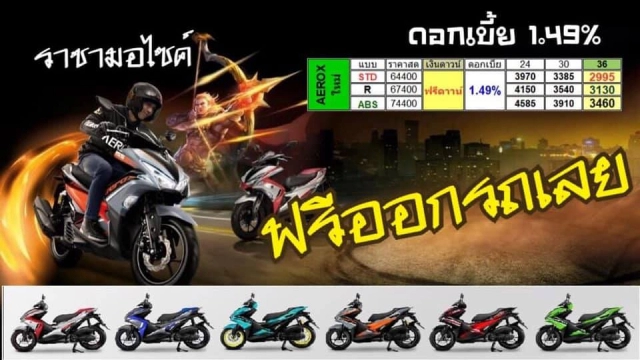 Lô diên aerox 155 2019 vơi 6 săc mau cua phiên ban liên quân mobile