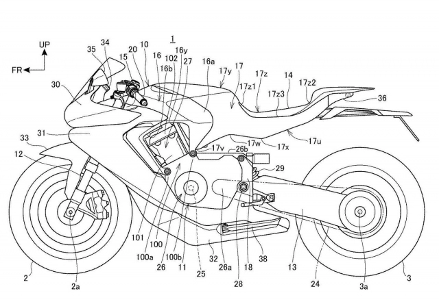 Lộ diện bằng sáng chế về superbike cbr1000rr-r fireblade thế hệ tiếp theo