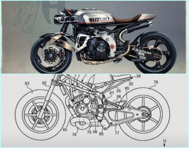 Lộ diện bảng thiết kế về mô hình suzuki cafe racer retro hoàn toàn mới