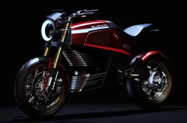 Lộ diện video mẫu mô tô điện ducati 860-e từ nhà thiết kế italdesign