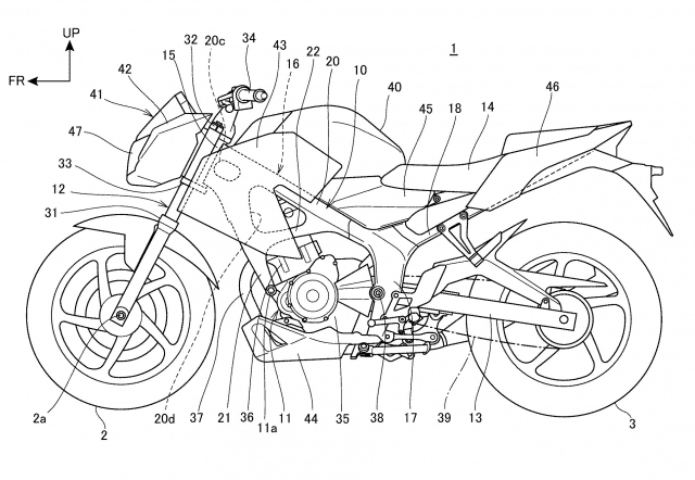 Lộ hình ảnh thiết kế khung sườn mới của honda cb250f 2019